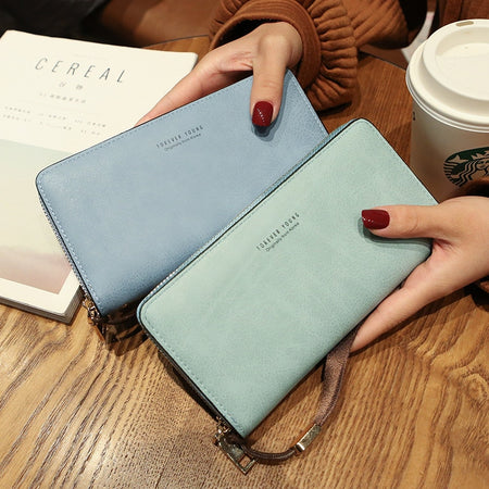 DICIHAYA Genuine Leather Women's Wallets Fallow Long Ladies Double Zipper Wallet Clutch Bag Design Red Purse Crocodile Purses