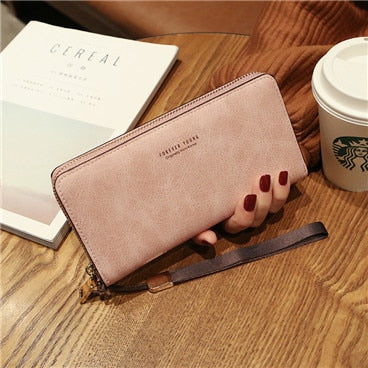 Female Wallet PU Leather Long Purse Black/pink/blue/green/gray Famous Brand Designer Wallet Women 2019 Quality Female Purse