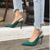 ZHENZHOU Charming Elegant Multicolor Suede Women'sShoes Sexy High Heels Pumps & Sandals Dress Party OL Pump Valentine Shoes