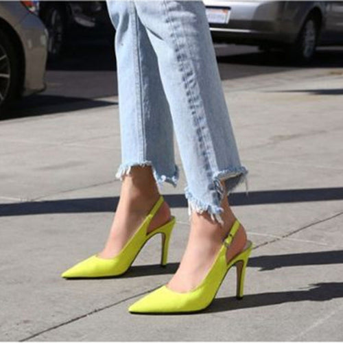 ZHENZHOU Charming Elegant Multicolor Suede Women'sShoes Sexy High Heels Pumps & Sandals Dress Party OL Pump Valentine Shoes