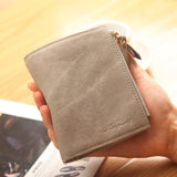 Fashion Top Quality Small Wallet PU Matte Leather Purse Short Female Coin Wallet Zipper Clutch Coin Purse Credit Card