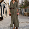 DeRuiLaDy 2018 New Fashion Women Casual Long Dress Women Autumn Winter Long Sleeve Button Shirt Maxi Dresses Ladies Vestido