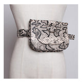 Women Waist Pack Serpentine Fanny Pack Pu Leahter Waist Bag Famal Fashion Snake Skin Waist Belt High quality Female Purse B31