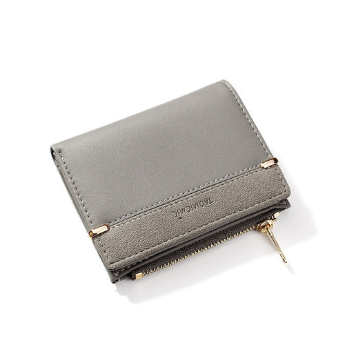 Women Wallets Leather Female Purse Mini Hasp Solid Multi-Cards Holder Fashion Coin Short Wallets Slim Small Wallet Zipper Hasp