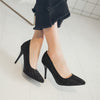 Big Size Women's Shoe 9cm MOC 2 High Heels Pumps Party Shoes For Women Canvas Wedding Shoes chaussure femme