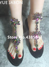 2019 shoes woman sandals women Rhinestones Chains Flat Sandals Thong Crystal Flip Flops sandals gladiator sandals 43 free ship
