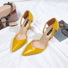 2019 HOT sale fashion Women Shoes Pointed Toe Pumps PU Leather Dress High Heels Shoes Wedding Shoes women Zapatos Mujer **459