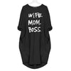 Mom Wife Boss 2019 Summer Dress Casual Women Fashion Vest Dresses Long Sleeve Sundress Slim Sexy Dress